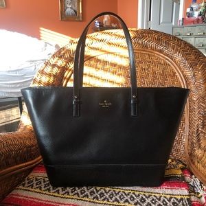 Kate Spade Large Black Leather Tote